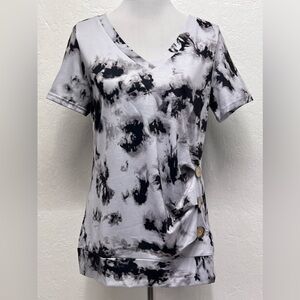 Women’s Tye Dye V-Neck Top -Merokeety - M